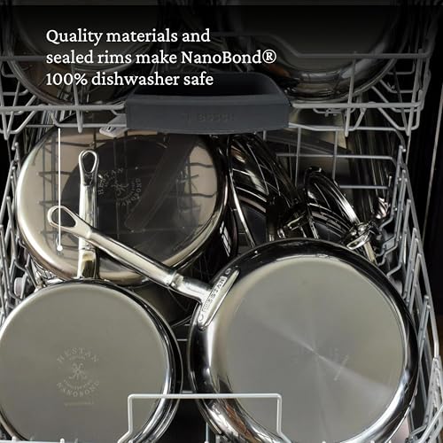 Hestan NanoBond Molecular Titanium Frying Pan, 11-Inch - PFAS-Free Stainless Steel Skillet, 4x Stronger, 1050°F Safe, Induction Compatible, Handcrafted Italy