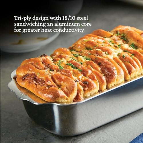 Hestan Provisions OvenBond – Tri-ply Clad Stainless Steel, 1-Pound Loaf Pan (9" x 5")