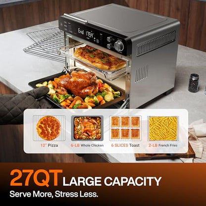 Typhur Sync Air Fryer Oven, Smart AI Wireless Probe, 360° Turbo Convection