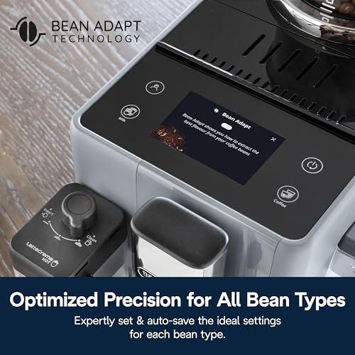 De'Longhi Rivelia Automatic Espresso Machine, Milk Frother, Pebble Gray