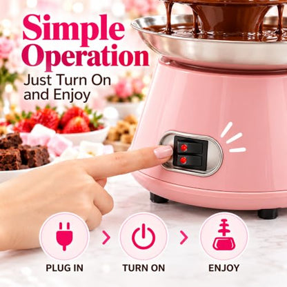 WEDFHJKO 4 Tier Chocolate Fondue, Electric Chocolate Fountain Machine