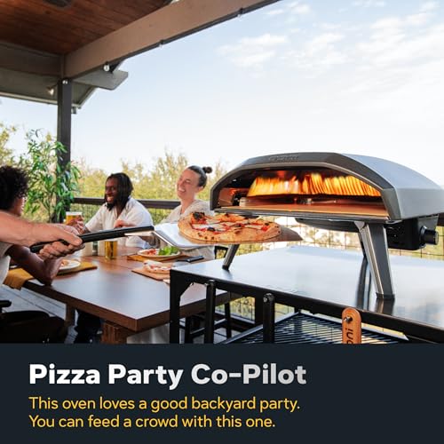 Ooni Koda 16 Natural Gas Pizza Oven – 16" Gas Powered Outdoor Oven with 28 mBar Regulator and Gas Hose, Gas Powered Portable Pizza Oven - Foundry Black