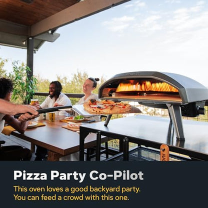 Ooni Koda 16 Natural Gas Pizza Oven – 16" Gas Powered Outdoor Oven with 28 mBar Regulator and Gas Hose, Gas Powered Portable Pizza Oven - Foundry Black
