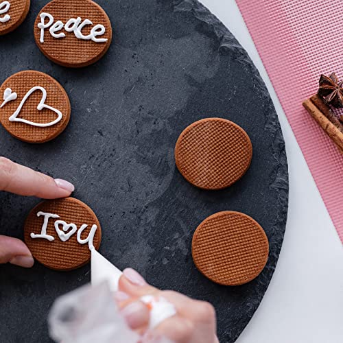 AMYONE Perforated Baking Mats, 2 PCS Pink Eclair Silicone Mat for Half Sheet, Non-Stick Reusable Oven Liners for Making Bread/Pizza/Pastry/Cookie 11 5/8" x 16 1/2", Sakura Pink