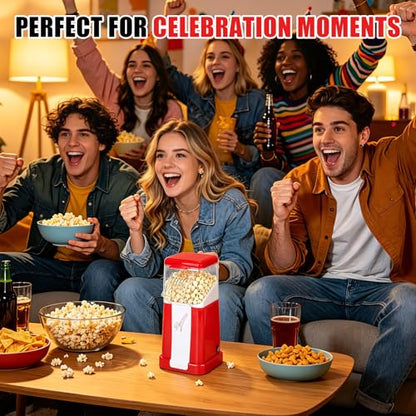 Air Popper Popcorn Maker, 1200W Electric Hot Air Popcorn Popper, 12 Cups