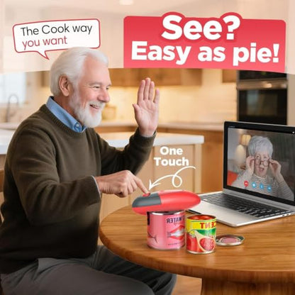 Electric Can Opener, Battery Operated Automatic Can Openers for Seniors