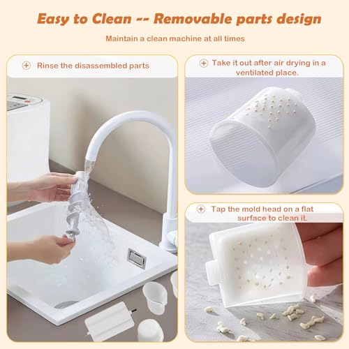 Electric Pasta Maker, Automatic Pasta Maker Machine, Comes with 13 Types Shapes & 650g Flour Large Capacity, Electric Noodle Machine for Spaghetti, Fettucine and Macaroni, Easy to Clean