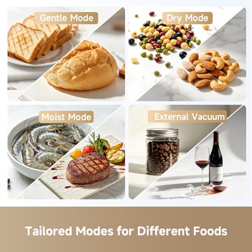 DREAME VS20 Food Vacuum Sealer, 65kPa Compact Sealer, 5 Modes with Cutter