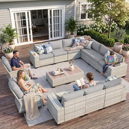 Outdoor Patio Furniture Set PE Wicker Rattan Outdoor Sectional Sofa
