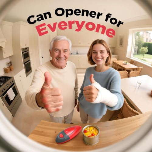 Electric Can Opener, Battery Operated Automatic Can Openers for Seniors