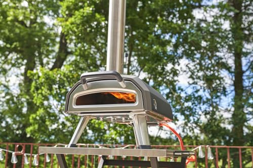 Ooni Karu 2 Multi-Fuel Outdoor Pizza Oven - Wood and Gas Outdoor Pizza Oven with Pizza Stone & Intergrated Thermometer, Pizza Oven Outdoor, Dual Fuel 12 Inch Pizza Maker, Outdoor Cooking Grill