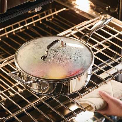 Circulon C1 Series Stainless Steel Nonstick Cookware Set - 11-Piece – Induction Pots & Pans Set with ScratchDefense, Metal Utensil Safe