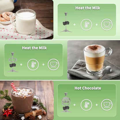 Maestri House Milk Frother, Variable Temp and Froth Thickness DualFro 600 Milk Frother Steamer, 21OZ Smart Touch Control Milk Warmer, Dishwasher Safe, Memory Function for Latte&Hot Chocolate (Black)