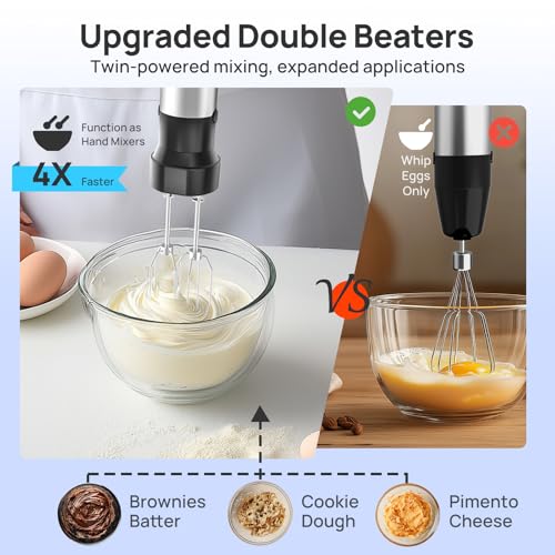 Consciot 4-in-1 Immersion Blender Handheld Max 1100W, Trigger Speed Control