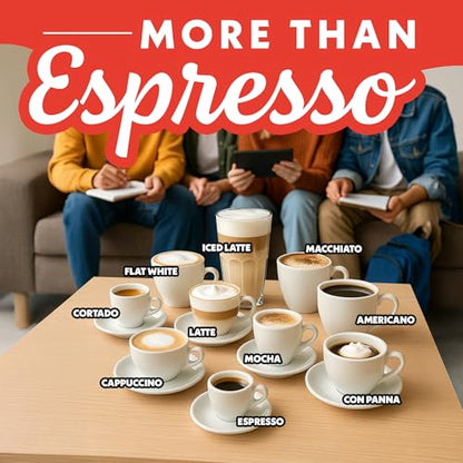 Gourmia Electric Moka Pot Espresso Maker – 6 Shot Italian-Style Coffee Brewer, 550W Detachable 360° Cordless Base, Food-Grade Aluminum, Beechwood Handle