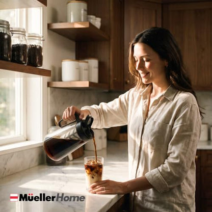 MUELLER HOME Cold Brew Coffee Maker, 64 oz Tritan Fortified Pitcher