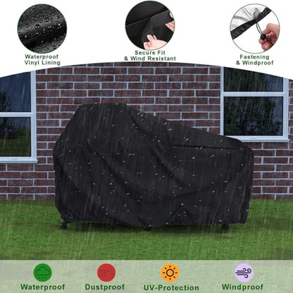 GDLF Outdoor Grill Cart for Big Green Egg& Blackstone Griddle, Metal Grill Table Compatible with Large Big Green Egg and 28"/36" Blackstone Griddle, Waterproof Cover Included