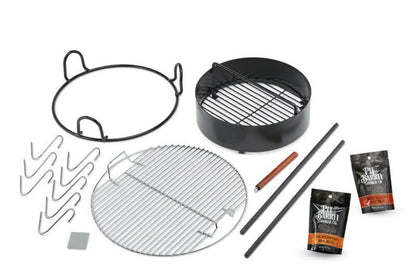 Pit Barrel Cooker Classic Package - 18.5 Inch Drum Smoker | Porcelain Coated Steel BBQ Grill | Includes 8 Hooks, 2 Hanging Rods, Grill Grate and More