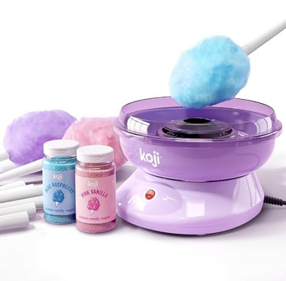 Koji by Zoku Cotton Candy Maker Set, Countertop Cotton Candy Machine, Includes 10 Paper Cones, Enjoy Homemade Treats in Minutes