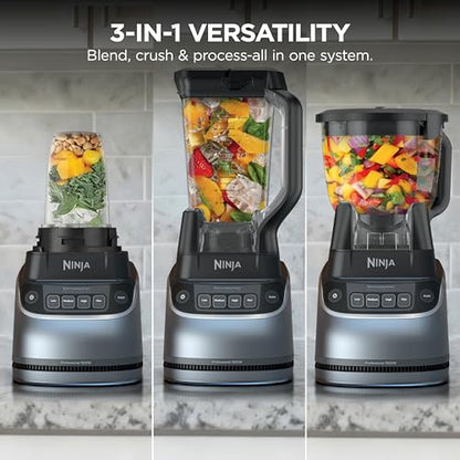 Ninja UltraCrush Professional Kitchen System | 1500W, 72oz Full-Size Blender, 8-Cup Food Processor & 18 oz To-Go Cup | Total Crushing Technology, Smoothies, Ice Crush, Chopping | Silver | BP401 (2026)