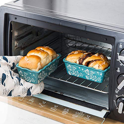 Wisenvoy Mini Loaf Pan Bread Pan Ceramic Loaf Pans for Baking Bread Mini Bread Loaf Pans 4-Pieces Bread Baking Pan
