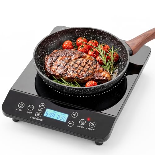 Portable Induction Cooktop 1800W Electric Countertop Stove for Kitchen, RV
