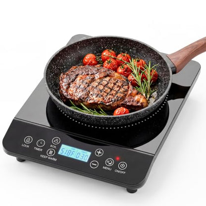 Portable Induction Cooktop 1800W Electric Countertop Stove for Kitchen, RV