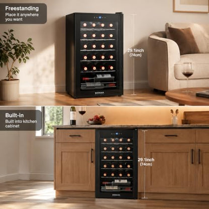 BODEGA COOLER 24 Bottle Wine Cooler, Wine Fridge for Office, Kitchen & Bar