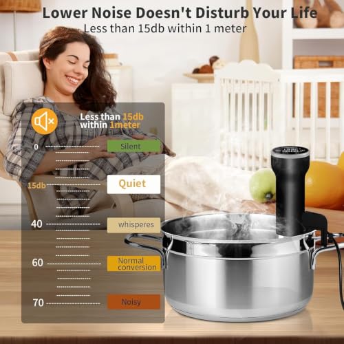 CATTLEMAN Sous Vide Machine WiFi, IPX7 Immersion Circulator, 1000W