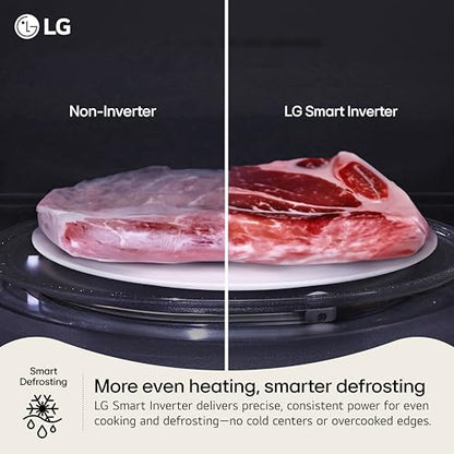 LG Countertop Microwave, 0.9 cu. ft., Stainless Steel, 18.75x14x10.69 Inch, Smart Inverter, NeoChef, 1000 Watts
