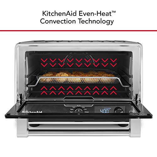 KitchenAid Digital Countertop Oven with Air Fry & Pizza Stone, KCO128BM, Black Matte
