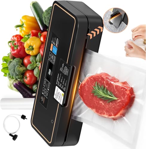 UPRUBE Vacuum Sealer for Food, Food Saver, 95kPa,Starry Black