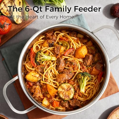 Nonstick Pots and Pans Set, 14 Piece Hybrid Hex Non Stick Stainless Steel Cookware with Frying Pans, Saute Pan, Saucepans & Stock Pot - Induction Compatible, Dishwasher &Oven Safe, PFOA Free