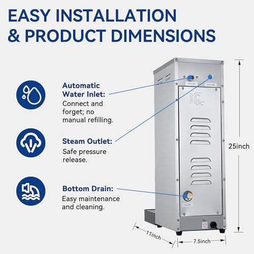 Commercial Hot Water Dispenser Countertop Water Boiler, 1600W 30L | 8GAL per Hour, Instant Hot Water Machine, Step-heating & 86-212°F Temperature Control, For Boba Tea Shop, Cafe, Office