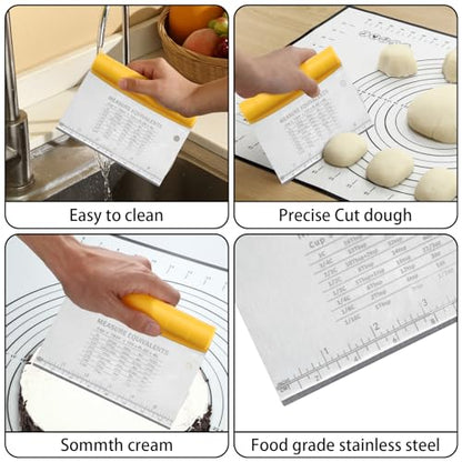Unokit Rolling pin 3-Piece Set, 17.5" Rolling Pin with Adjustable Thickness Rings, Wooden Dough Roller, Rolling Pins for Baking Pizza, Pasta, Bread - Baking Essentials