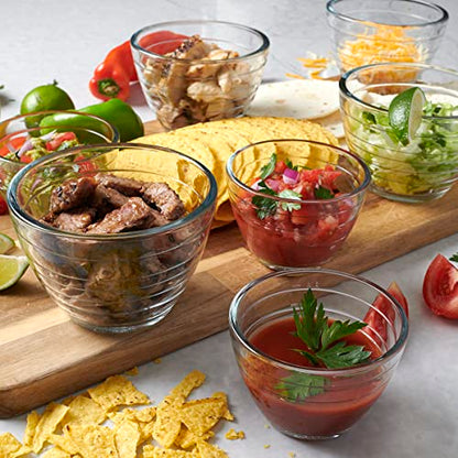 Anchor Hocking Glass 6 Piece 2 Cup 4-IN-1 PREP BOWLS