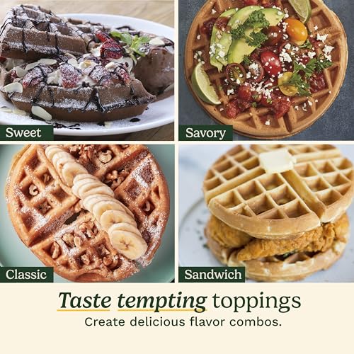 Cuisinart Double Flip Belgian Waffle Maker, WAF-F40NAS, Stainless Steel, Grey and Black