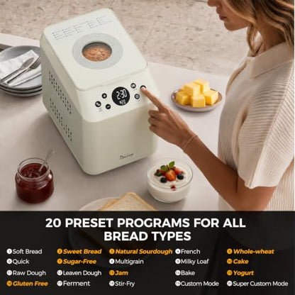 Davivy 3 LB Bread Maker 20-in-1 with Dual Heaters
