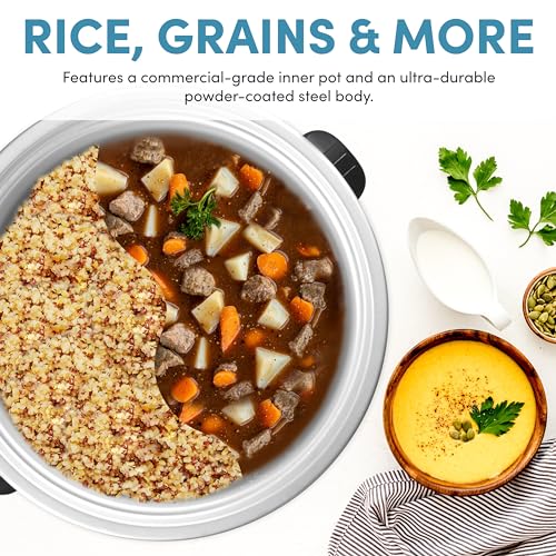 Aroma Housewares Commercial 60-Cup (Cooked) / 14Qt. Rice & Grain Cooker (ARC-1430E), White