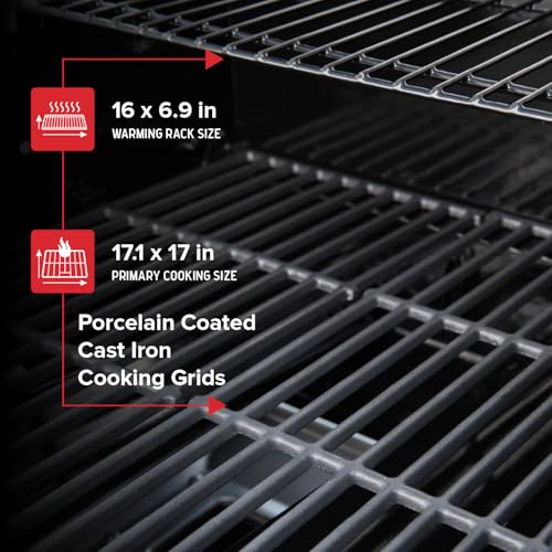 Nexgrill Deluxe 2-Burner Gas Grill with 401 SQ In Grate, 28000 BTUs, Stainless Steel Control Panel & Foldable Side Table, Propane BBQ Grill for Outdoor Cooking, Patios, Backyards and More - 720-0864RA