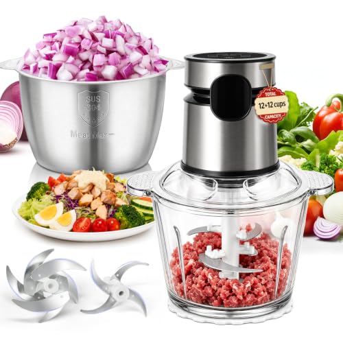 Glass Bowl Food Processor, Vegetable Chopper & Meat Grinder, Touch Screen
