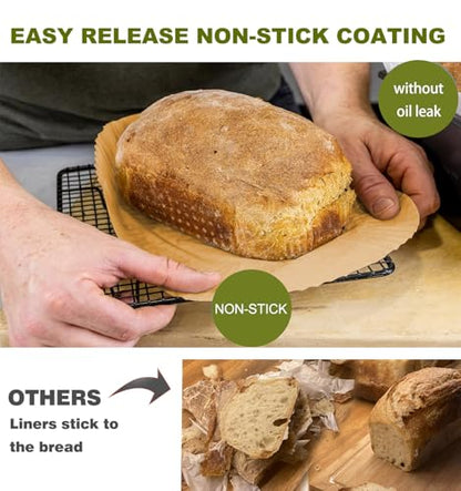 Loaf Pan Liners, 125Pcs Non-Stick Bread Pan Liners, Loaf Pan Parchment Liners, Paper Loaf Pans for Baking, 9x5 parchment paper