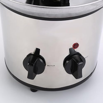 4 Tier Chocolate Fountain Machine, 110V Electric Chocolate Fountain Machine for Nacho Cheese, Commercial Stainless Steel Waterfall Chocolate Melting Machine with Knob Control for Parties & Wedding