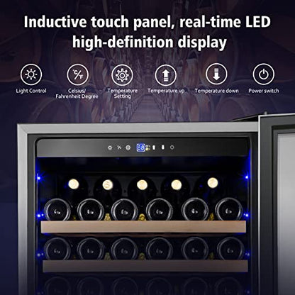 Velivi Wine Cooler Refrigerator, 179 Bottles Professional Wine Fridge with Powerful Compressor,Quiet Operation and Elegant Design for Wine Lovers