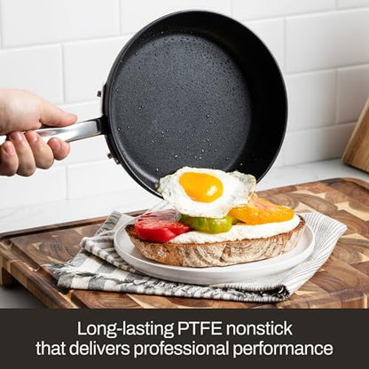 All-Clad HA1 Expert Hard Anodized Nonstick Square Grill Pan For Stovetop 11x11 Inch Oven-Safe Up to 500°F, Grilling, Professional Cookware, Dishwasher-Friendly, Oven-Safe Up to 500°F, Black