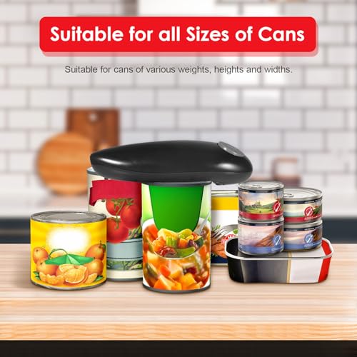 Electric Automatic Can Opener, Fits All Can Sizes, Safe Smooth - Edge, Battery - Powered & Hands - Free, Automatic Can Opener Hands FreeI Deal for Seniors with Arthritis, Weak Hands & Kids
