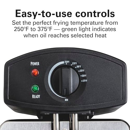 Hamilton Beach 3 Liter Family Style Electric Deep Fryer With Basket