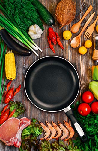 Alpine Cuisine Fry Pan 13-Inch Nonstick Coating Gray, Frying Pans Nonstick for Stove with Stay Cool & Comfortable Handle, Durable Nonstick Cookware, Ideal for Family
