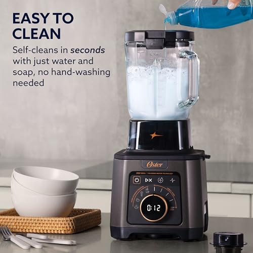 Titan Performance Blender for Smoothies, Salsa, and Soups, 84oz Glass Jar, 4 iBlend Preset Functions, 5 Manual Speeds, 2200-Watts, Reversible Motor Technology, Self-Cleaning Appliance