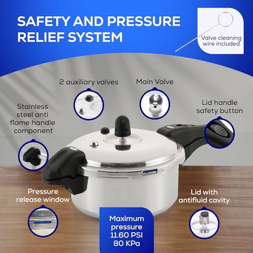 Universal (3.7 Qt / 3.5 L) Olla de Presion, Aluminum Pressure Pot